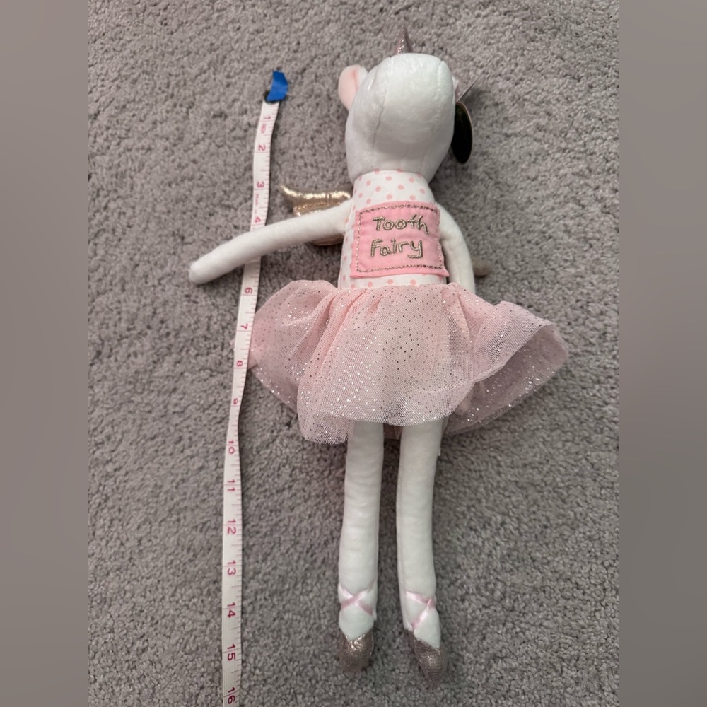 NWT Bearington Tooth Fairy Unicorn “Twinkles” Plush with Chest Pocket, 15” - Picture 4 of 6